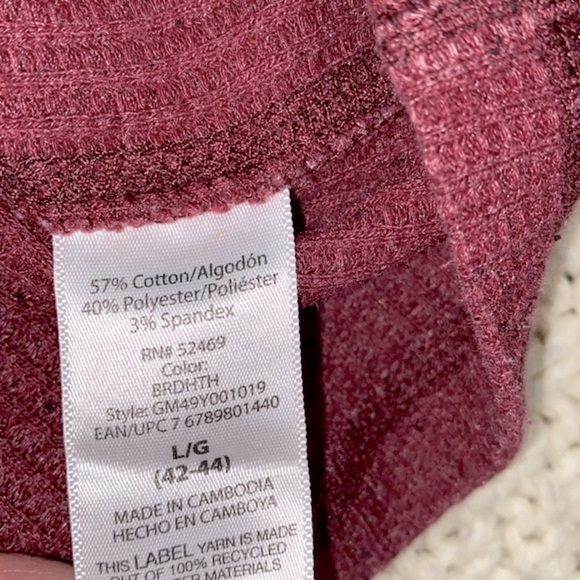 George burgundy thermal long sleeve top size large - Picture 4 of 4
